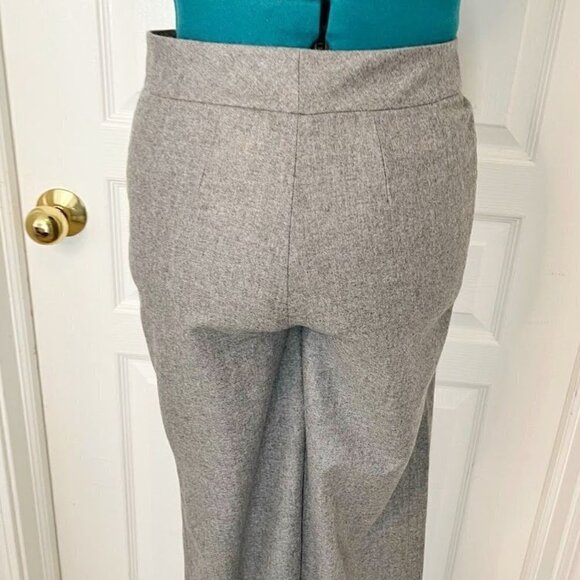 St. John Couture Career Wide Leg Hi Rise Wool Flat Front Unlined Trouser Pants - Picture 8 of 9